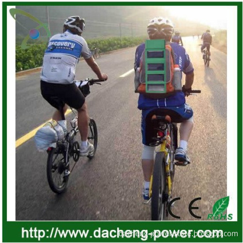 Factory wholesale 5W solar battery backpack 8000mAH with LED lights